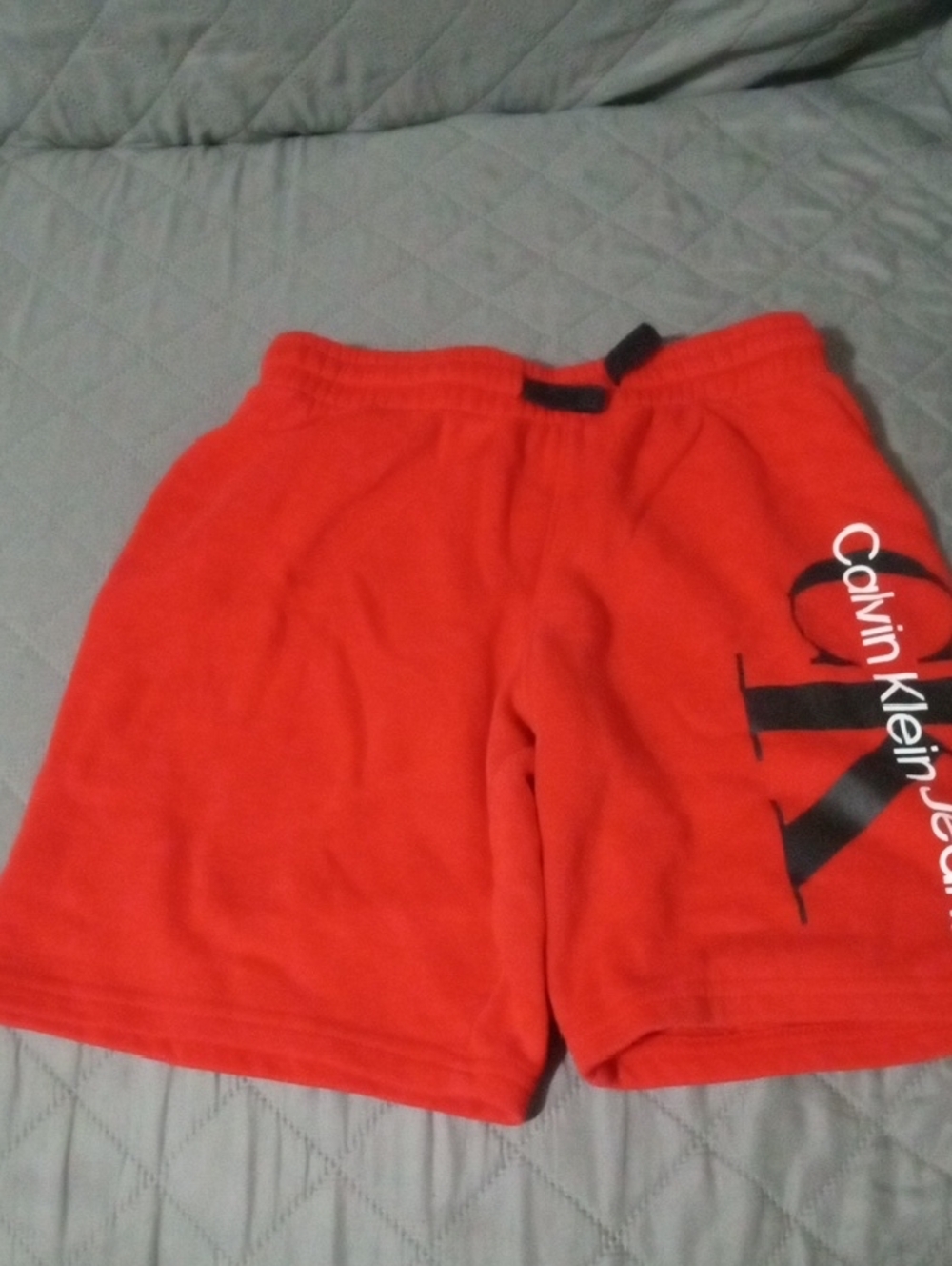 Calvin Klein Bright Red Kids Fleece Shorts